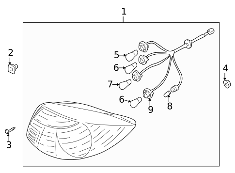 Tail Lamps for 2001 Kia Rio #0