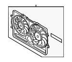 8K0121207A - Cooling System: Shroud for Audi: A4, A4 Quattro, A5, A5 Quattro, A6, A6 Quattro, allroad, Q3, Q3 Quattro, Q5 Image
