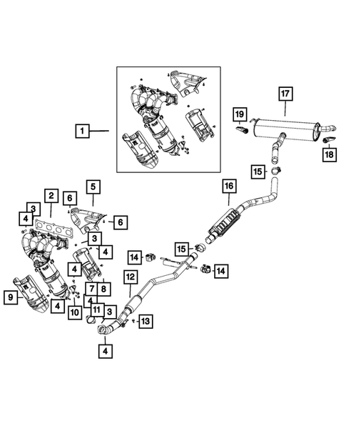Exhaust System for 2022 Jeep Cherokee #3
