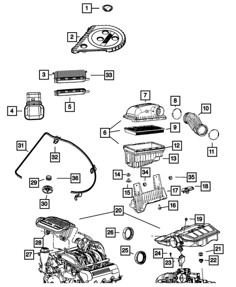 Air Cleaner for 2011 Ram 1500 #0