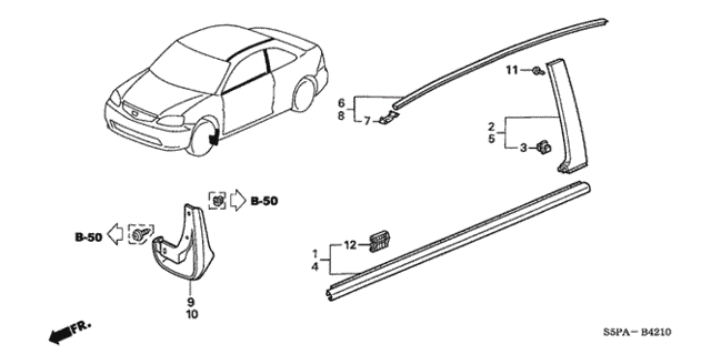 Molding for 2005 Honda Civic #0