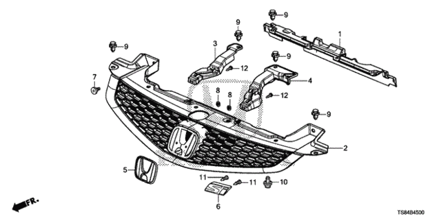 Front Grille (-'13) for 2013 Honda Civic #0