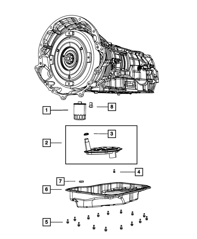 6503232 - 545RFE; 5-Speed; Automatic Transmission: Pan Head Screw for Mopar Image