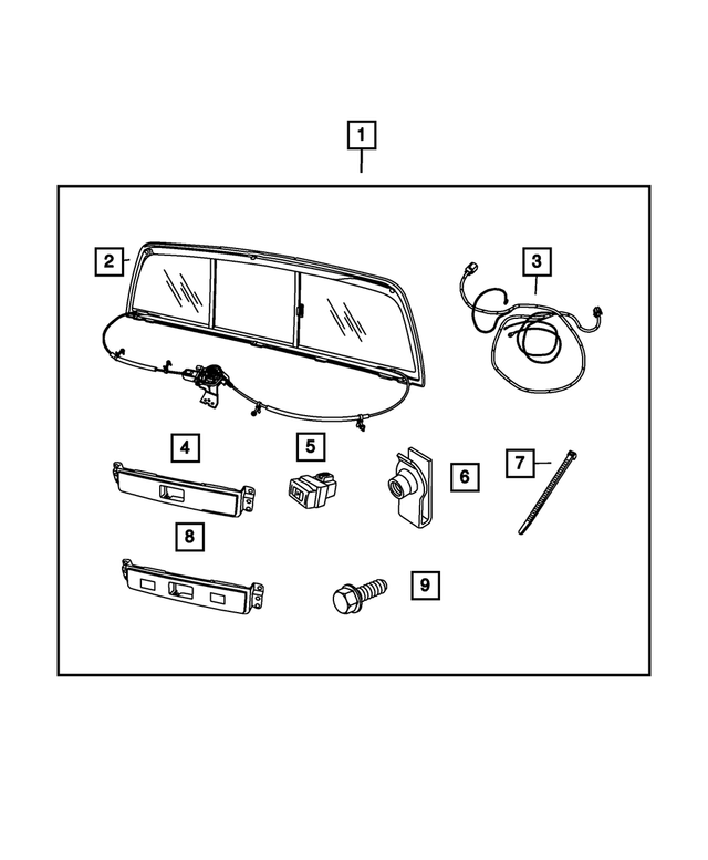 55277241AE - Mopar Accessories - Component Parts: Backlite for Mopar Image image
