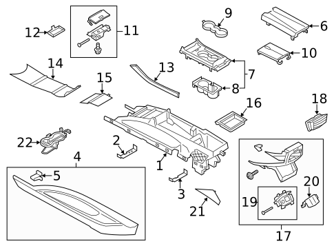 Console for 2015 Lincoln MKZ #0
