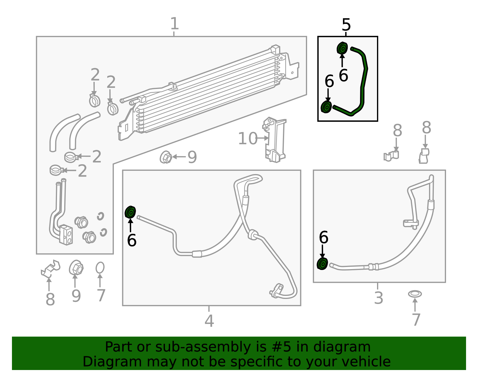 2011-2016 GM Automatic Transmission Auxiliary Fluid Cooler Inlet Line ...