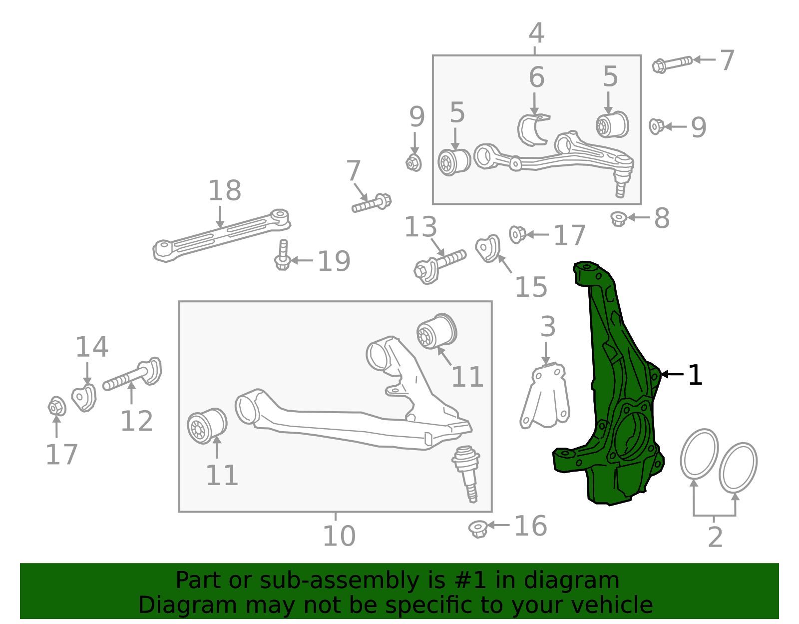 2019-2025 GM Passenger Side Steering Knuckle 84673210 | TascaParts.com