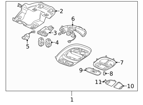Overhead Console for 2006 Isuzu Ascender #1