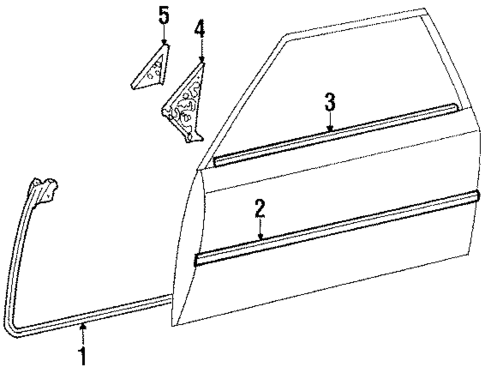 Exterior Trim - Door for 1989 Toyota Celica #0