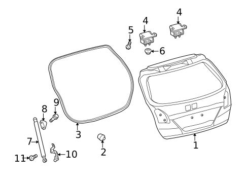 Liftgate for 2012 Toyota Venza #0