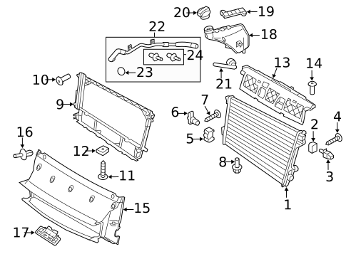 Radiator & Components for 2012 Porsche Panamera #1