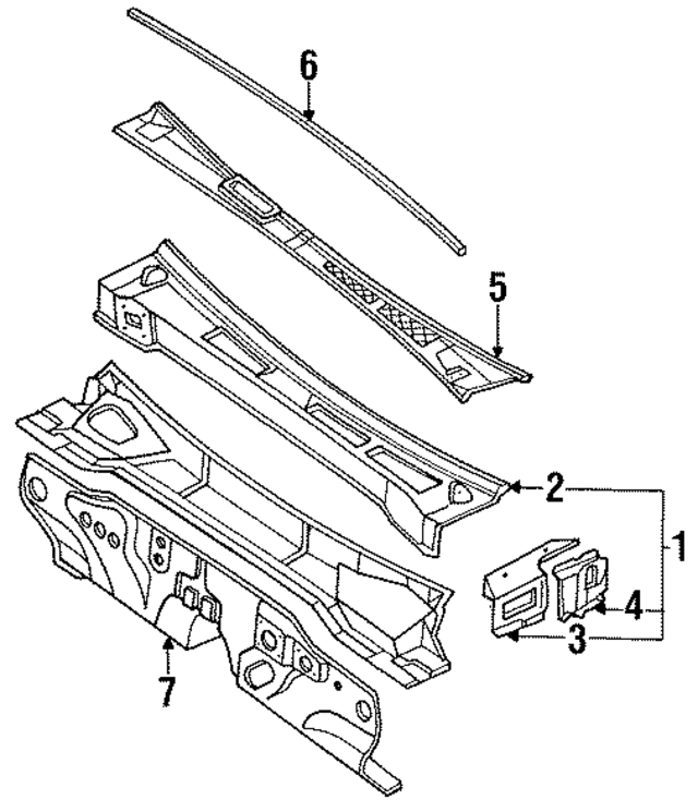 6686340F00 - Body: Grille for Nissan: 240SX Image
