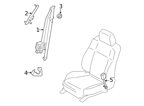 Seat Belt for 2010 INFINITI M45 #1