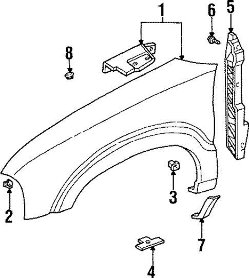 Fender & Components for 1997 Isuzu Hombre #0