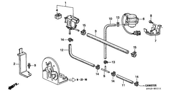 Purge Control Solenoid Valve (2) for 1997 Honda Accord #0