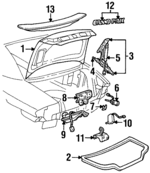 12527727 - Body: Trunk Lid for Pontiac: Grand Prix Image