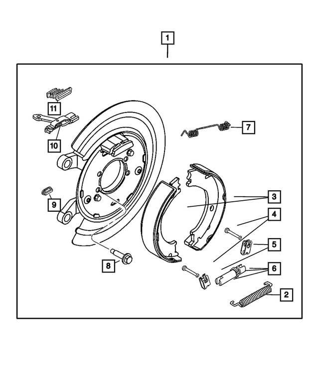 « 5114192AA – Parking Brake : Fixation De Segment De Frein Agrafe, Côtés Droit &amp; Gauche pour Mopar Image »