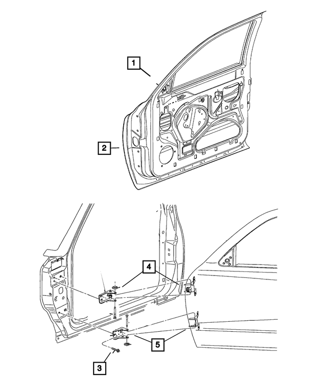 55256912AD - : Front Door Lower Hinge for Mopar Image