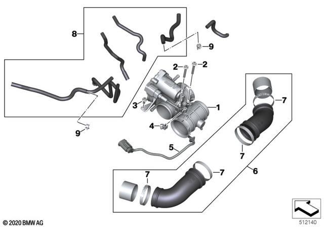 13718413118 - Fuel System: Throttle Housing Assy -  for BMW-Motorrad Image