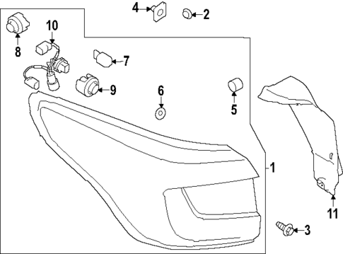 Tail Lamps for 2025 Subaru Crosstrek #0