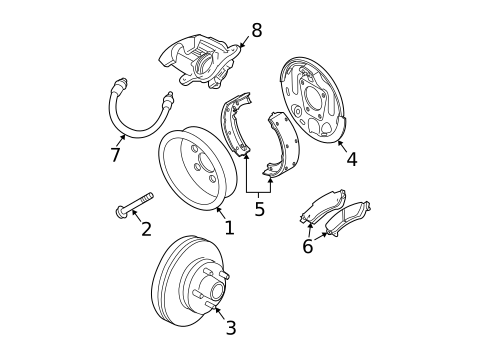 Rear Brakes for 2003 Oldsmobile Bravada #1