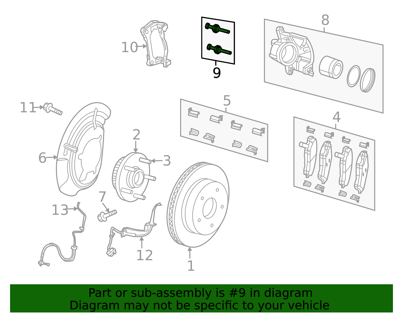 Jeep Wrangler Unlimited Disc Brake Caliper Guide Pin Kit