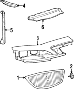 F7LZ8200AH - Body: Grille for Lincoln: Mark VIII Image