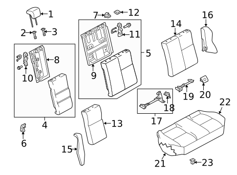 Rear Seat Components for 2011 Suzuki SX4 #0
