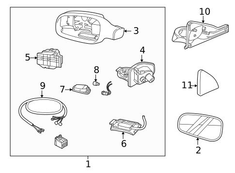 Outside Mirrors for 2003 Volvo XC70 #1