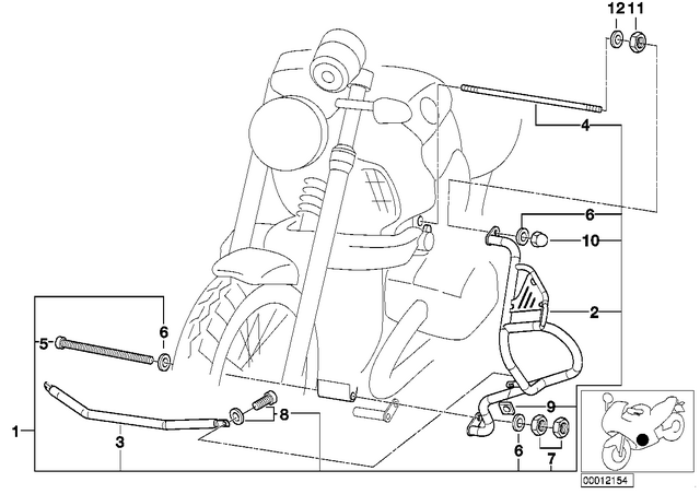 71602337152 - : Set, Panhead Screws For Transverse Elmt for BMW-Motorrad Image