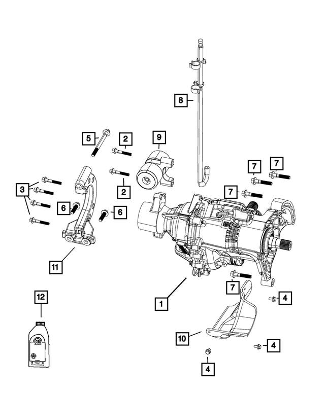 68252245AA - Power Transfer Unit: Power Transfer Unit Bracket for Mopar Image