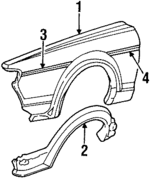 533821021E - Body: Fender for Volkswagen Image