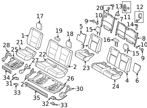 Rear Seat Components for 2019 Ford F-150 #1