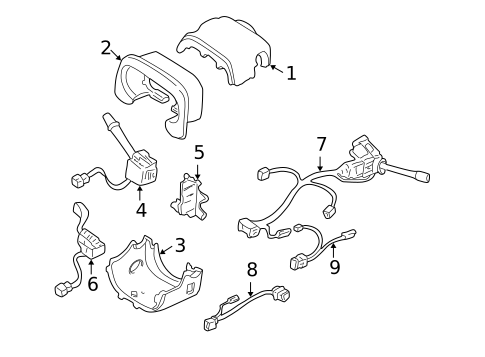 Shroud, Switches & Levers for 2002 Cadillac Seville #1