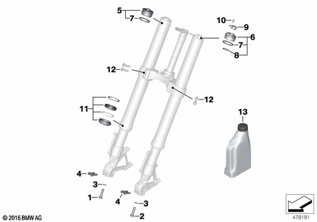 31428554207 - Service and Scope of Repair Work: Fillister-Head Screw - M10X1.25X40 for BMW-Motorrad Image