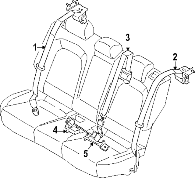 89850GG500RBQ - : Center Seat Belt for Kia Image