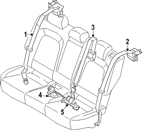 Rear Seat Belts for 2025 Kia K4 #0
