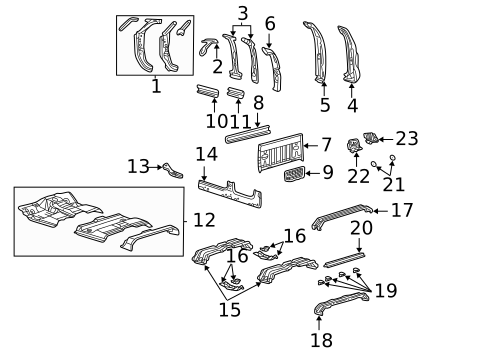Hinge Pillar for 2006 Ford F-350 Super Duty #0