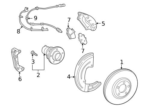 Brake Components for 2009 Ford Taurus X #0