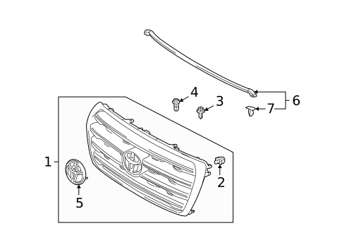 Grille & Components for 2010 Toyota Land Cruiser #0