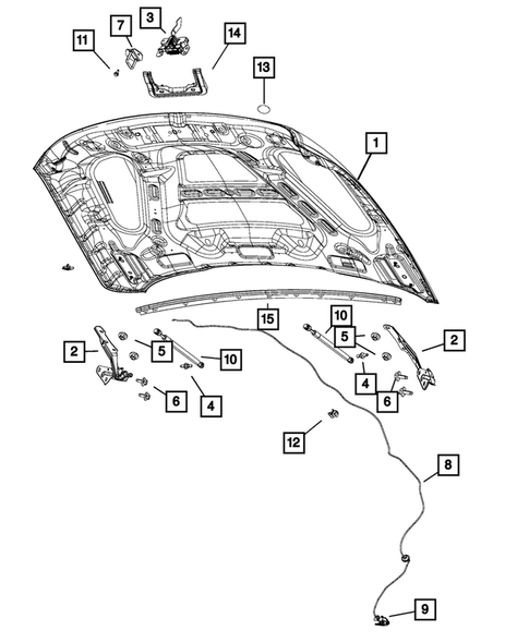 Hood and Hood Release for 2018 Ram 3500 #1
