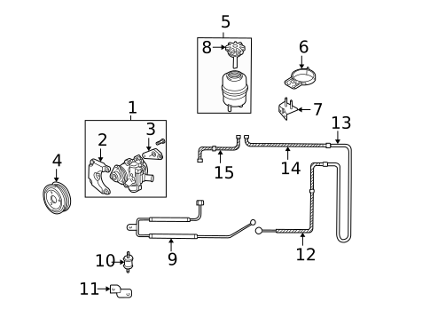 Pump & Hoses for 2003 Land Rover Range Rover #0