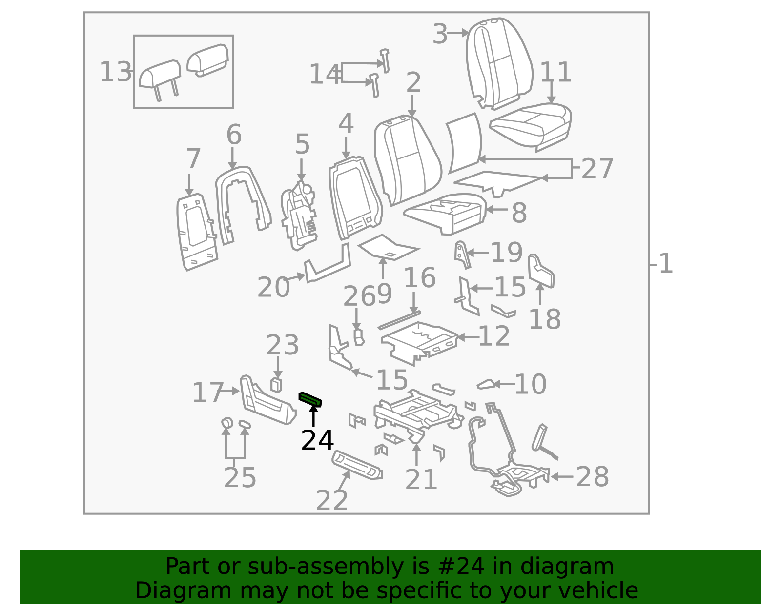Front Seat Adjuster Switch 12451498 | TascaParts.com