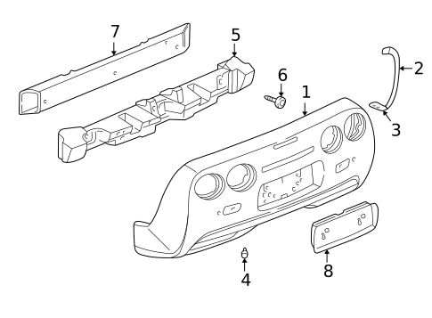 Bumper & Components - Rear for 1997 Chevrolet Corvette #0