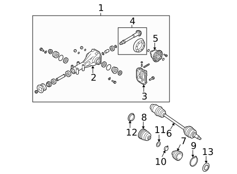 Axle & Differential for 2009 Subaru Legacy #0