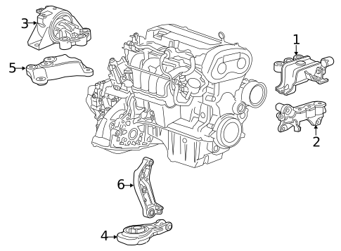 Engine & Trans Mounting for 2017 Chevrolet Sonic #0