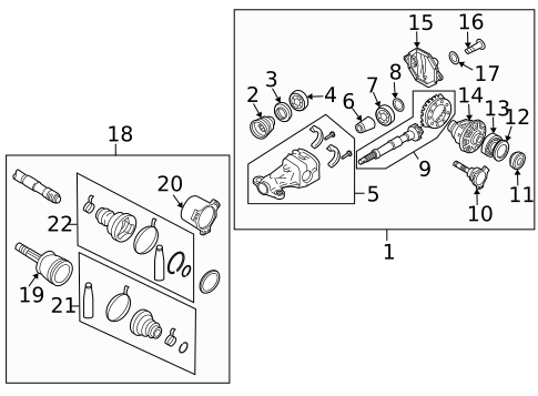 Axle & Differential for 2016 INFINITI QX70 #5