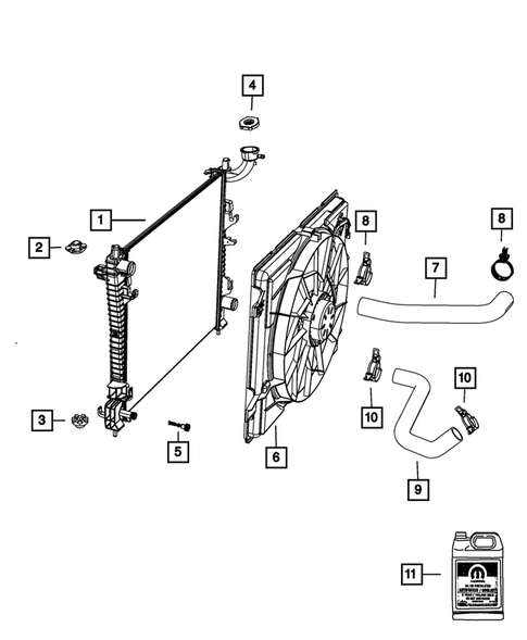 Radiator and Related Parts; Charge Air Cooler for 2014 Jeep Grand Cherokee #1