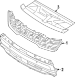 863A0R5PB0 - Body: Upper Grille for Kia: Sorento Image