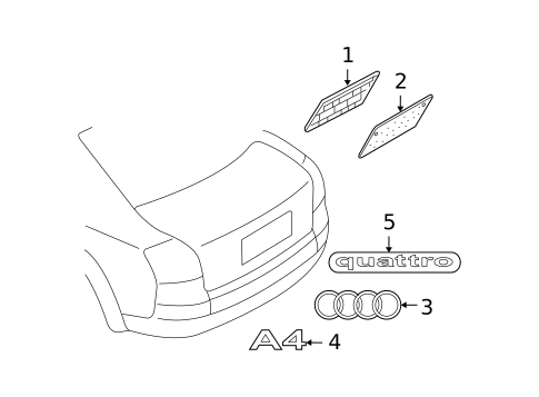 Exterior Trim - Lift Gate for 2007 Audi A4 Quattro #0